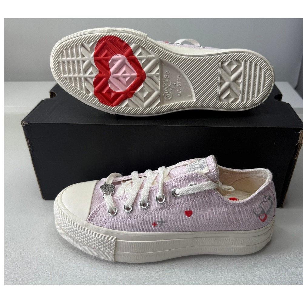 Converse All Star Lift Platform Low Y2K Heart Sneakers A09115C Womens Size 6 New